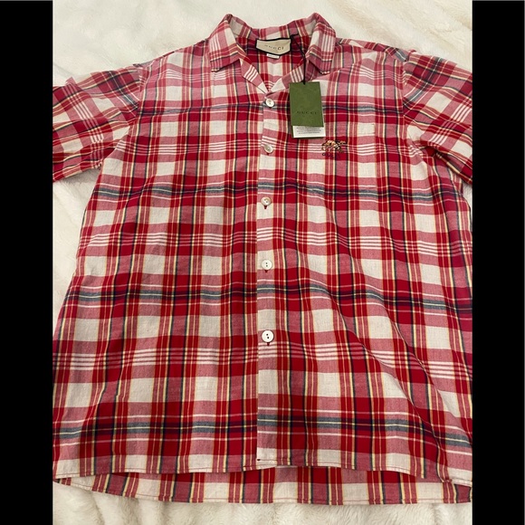 Gucci Mens Ouverture Short-Sleeved Bowling Shirt  Sz 48/M - Picture 5 of 10